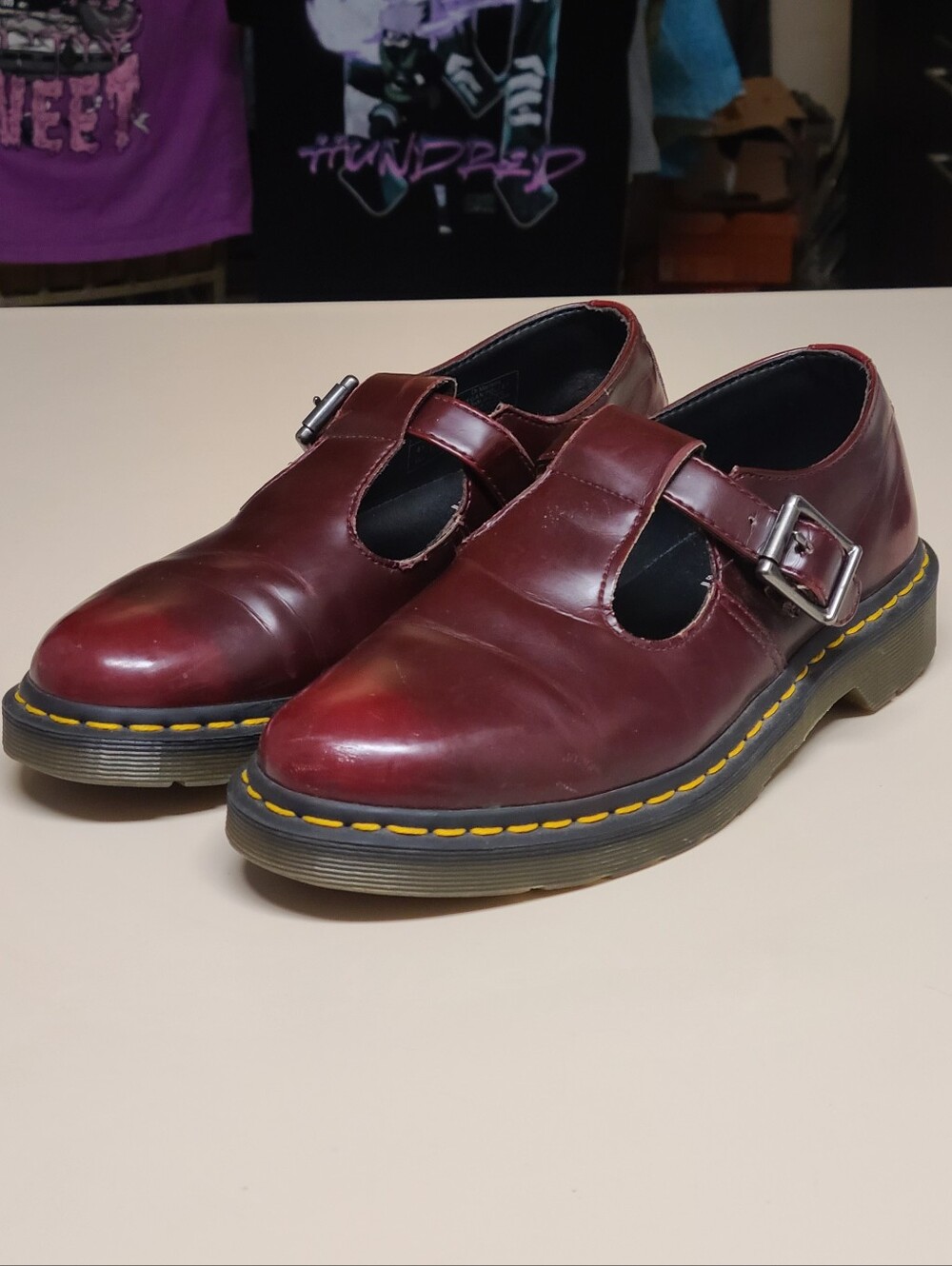 Dr. Martens Vegan Poly Chunky Mary Jane shoes size 9